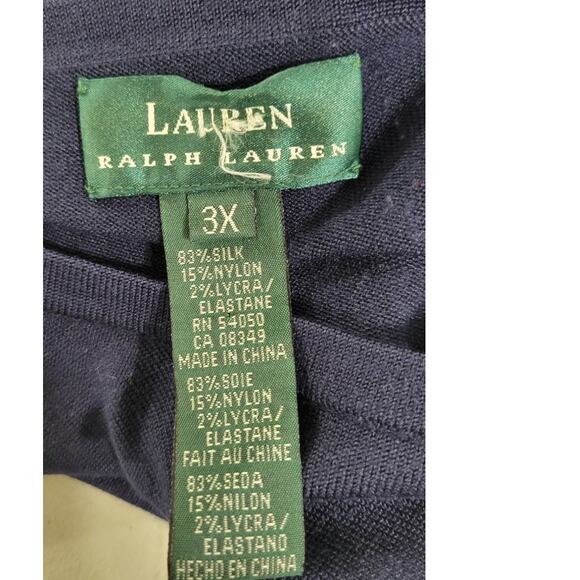 Lauren Ralph Lauren Vest Mens Size 3X Silk Blend Sleeveless V Neck Sweater Sleek - Picture 5 of 5